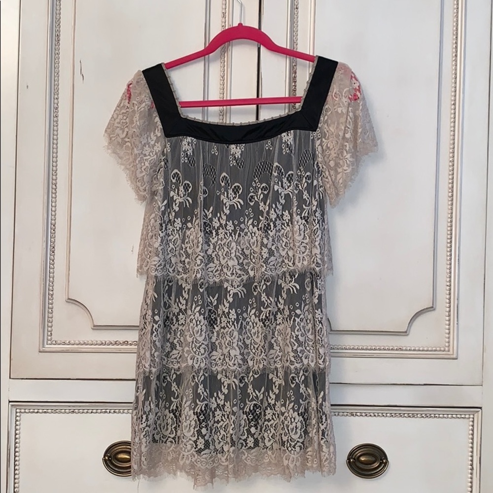 Julie Haus blush lace top